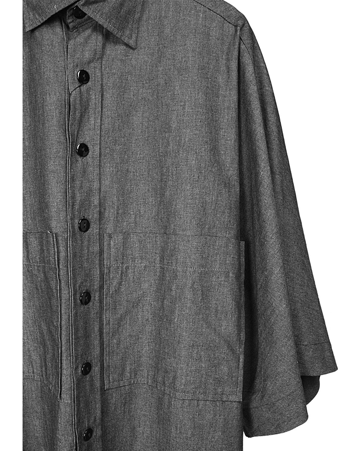 Πουκάμισο denim με πολύ φαρδύ μανίκι 1034052 - Εικόνα 3